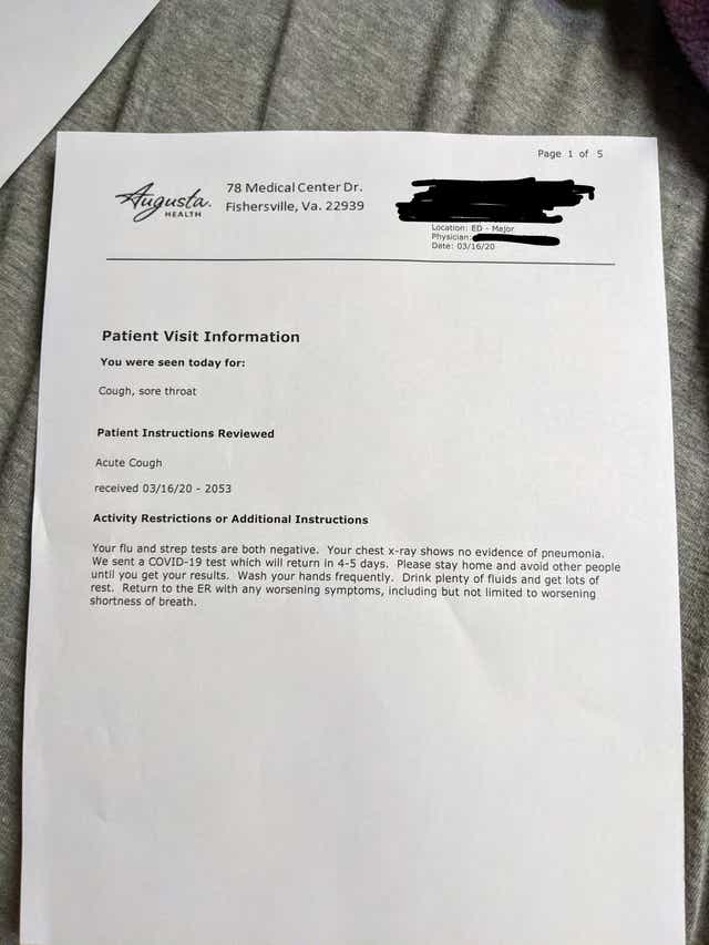 Virigina Coronavirus Staunton Woman Couldn T Get Tested Under Quarantine