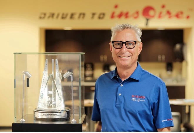 Jeff King, vice president and general manager at Bozard Ford Lincoln in St. Augustine, Florida, pictured here at his dealership in July 2019, said business has been crazy in first quarter 2021.
