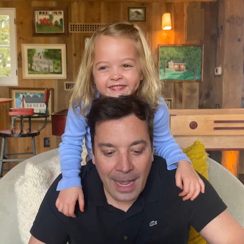 Jimmy Fallon seen taping "The Tonight Show At Home