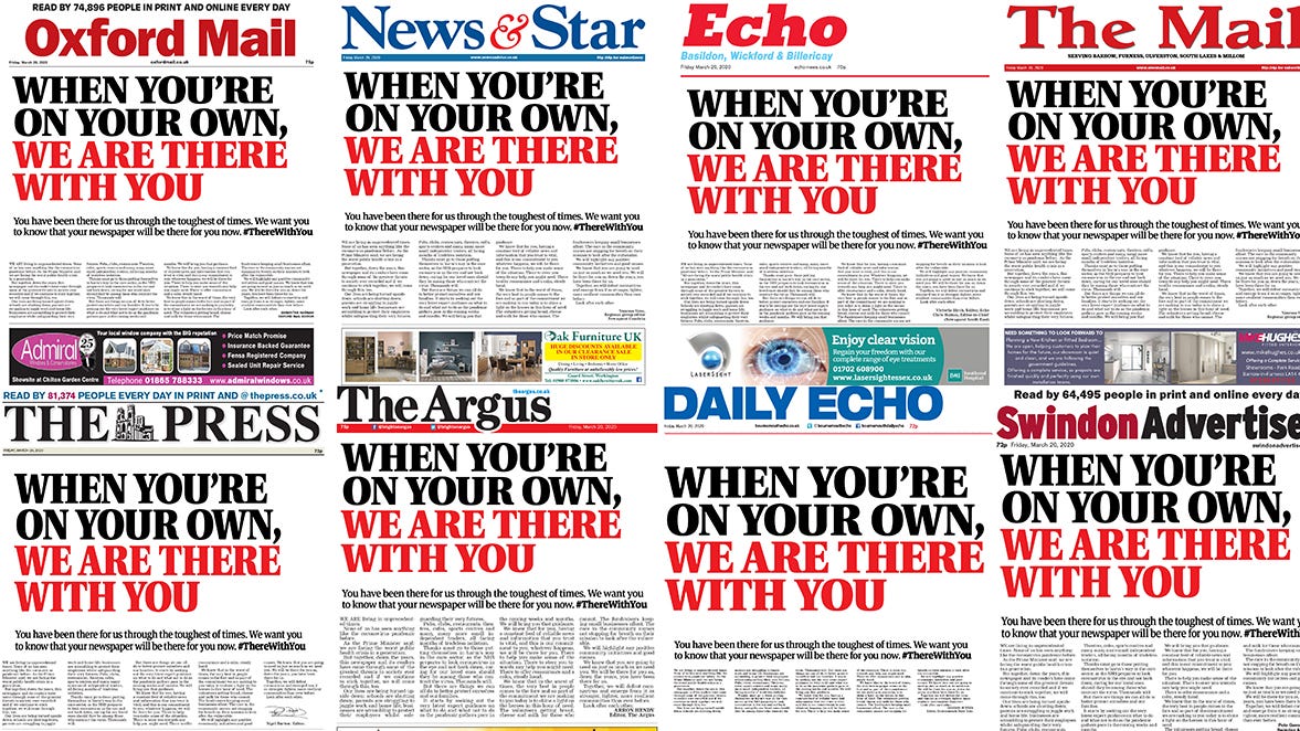 Coronavirus Uk Newspapers Run Unified Front Page Therewithyou Coronavirus Uk Newspapers Run Unified Front Page Therewithyou