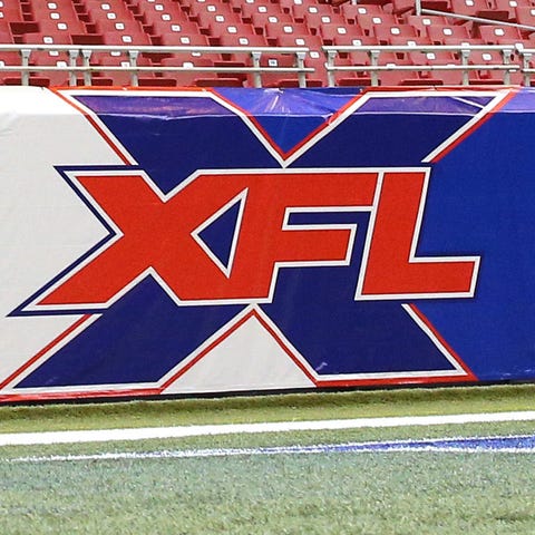 A general view of the endzone and XFL pylon prior 