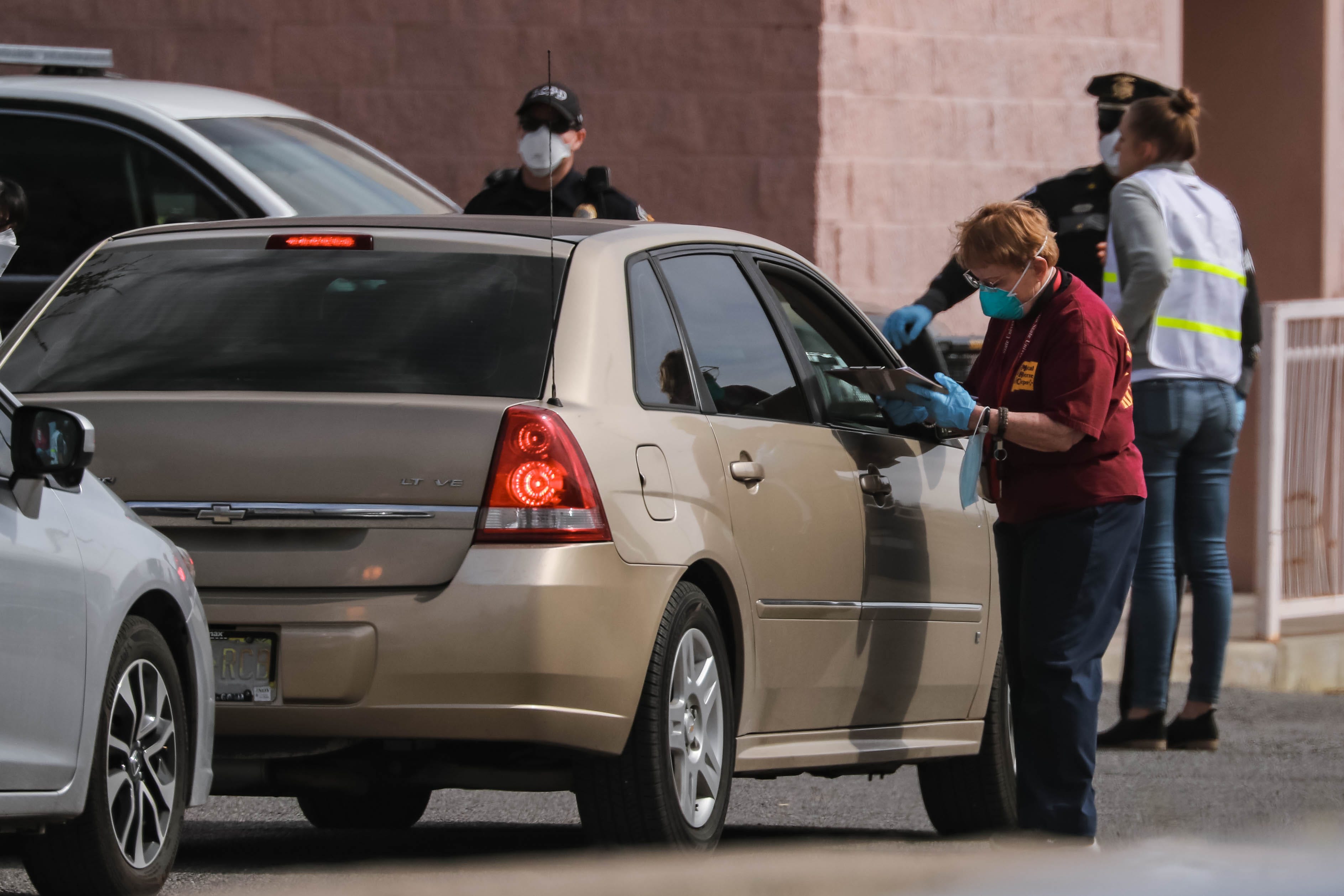 Drive-thru coronavirus testing was set up in Las Cruces at the Doña Ana County Health Services Center for the second of four days announced, on Saturday, March 21, 2020.