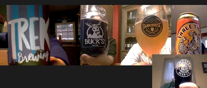 Despite the COVID-19 outbreak, The Brew Crew was still able to meet-up via video chat to enjoy their favorite brews and food.