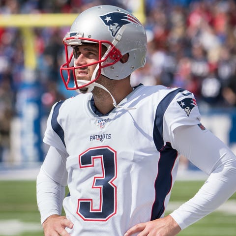 New England Patriots kicker Stephen Gostkowski (3)