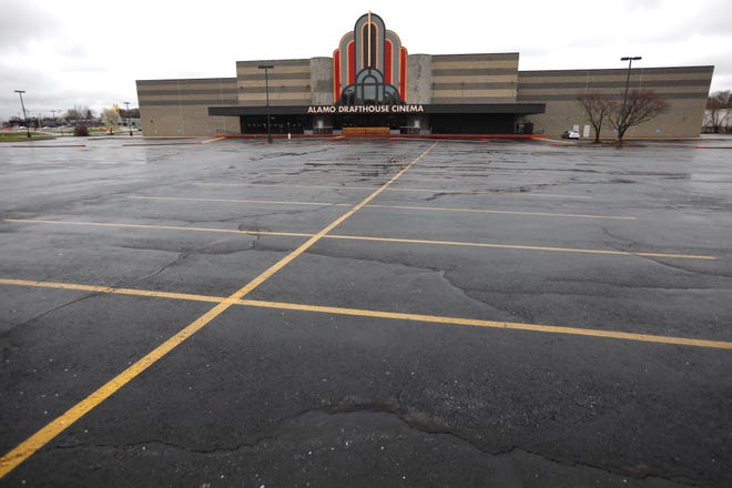 The parking lot was empty at Springfield Alamo Drafthouse Cinema, 4005 South Avenue, on Tuesday, March 24, 2020.