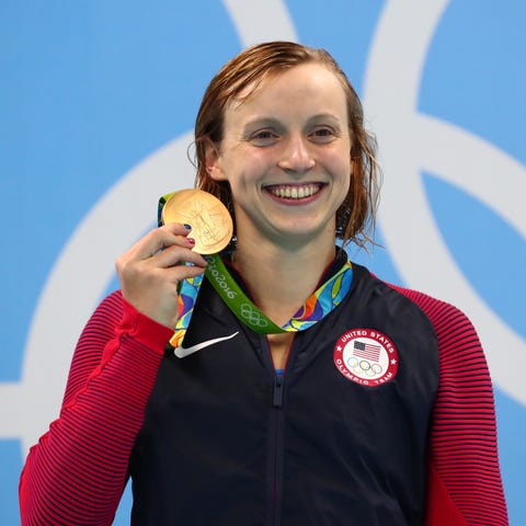Swimmer Katie Ledecky won four gold medals and a s