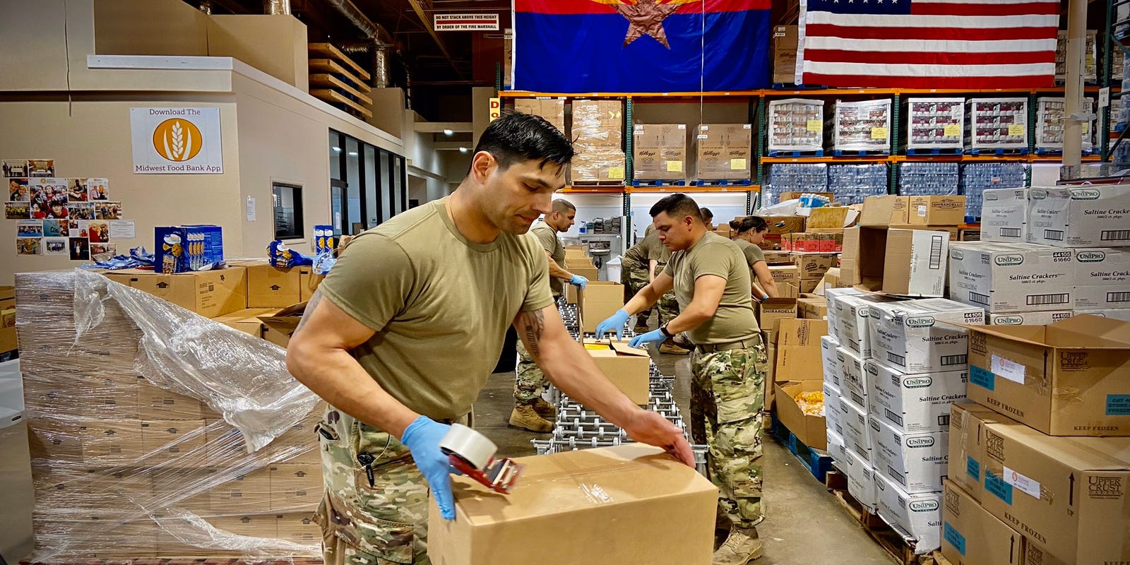 Arizona National Guard Packing Food To Help Amid Coronavirus Pandemic