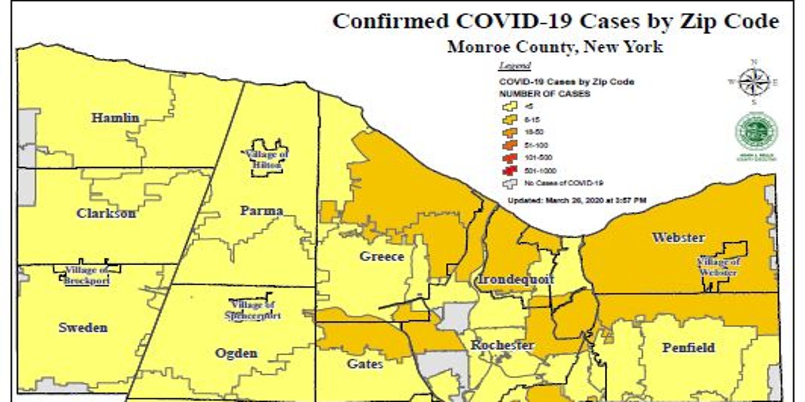 Coronavirus NY: Monroe County cases now include young child four dead