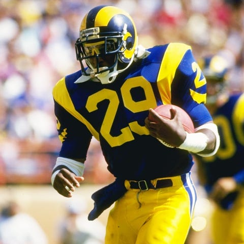 Running back Eric Dickerson of the Los Angeles Ram