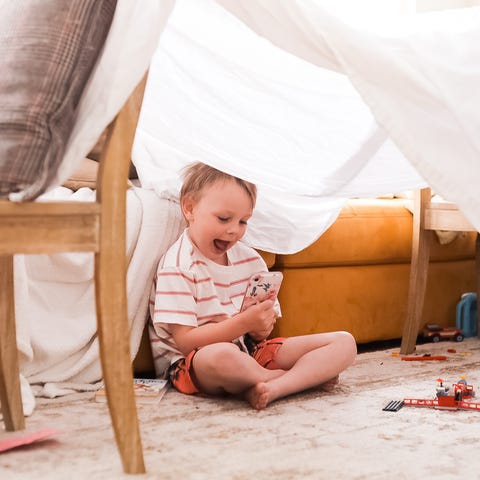 Liz Dean's 5-year-old Rainier during a FaceTime pl