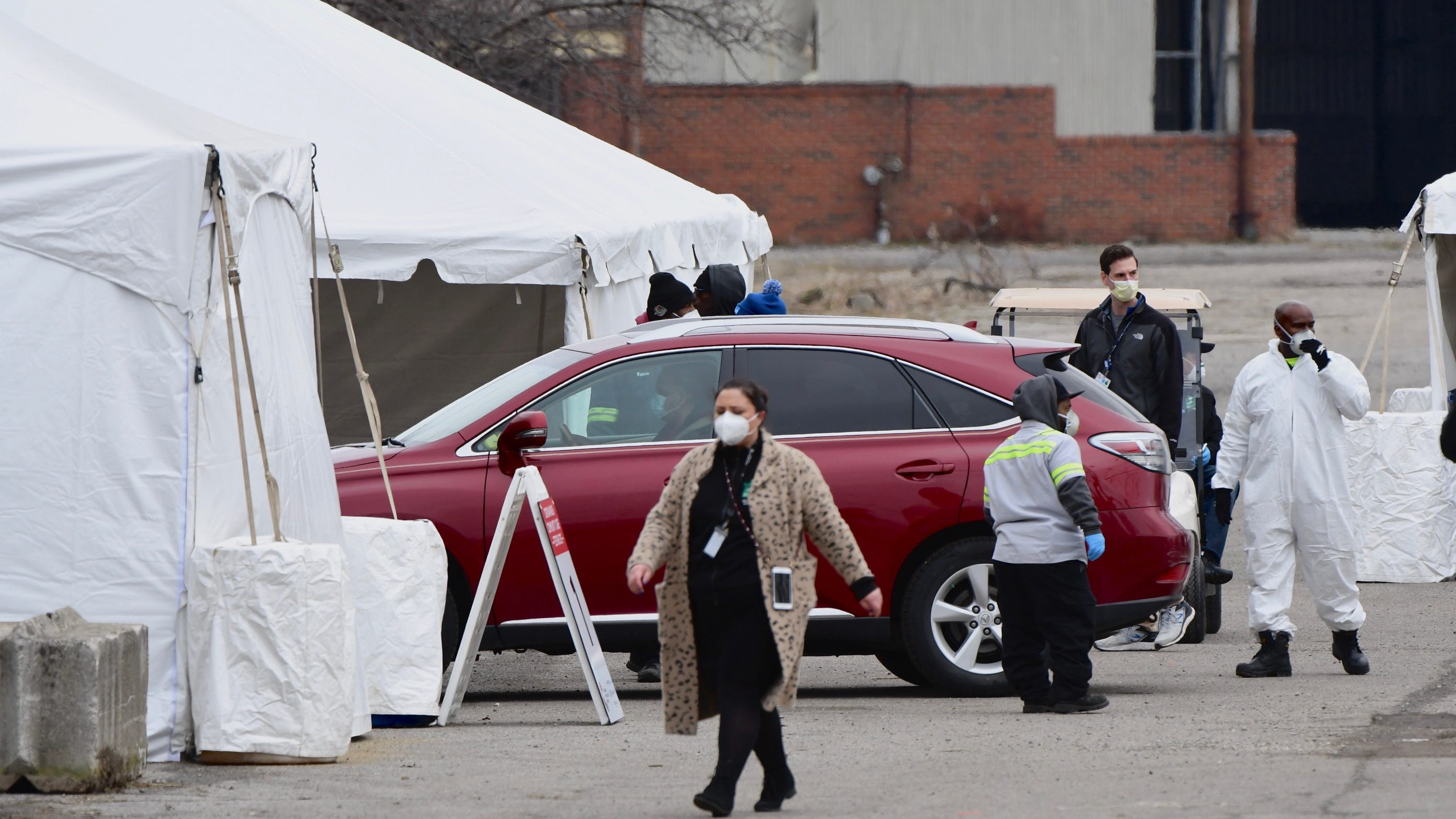 Drive-up COVID-19 testing launches at old state fairgrounds in Detroit