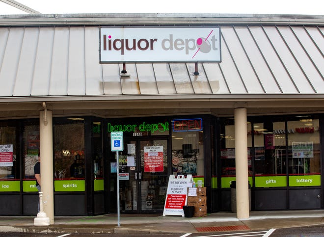 Liquor Depot in West Salem is offering curbside service to customers, eliminating the need for them to enter the store, on March 27, 2020. 