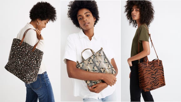 These animal-print totes are so in style, and they're on sale now.