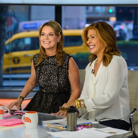 "Today" co-hosts Savannah Guthrie and Hoda Kotb du