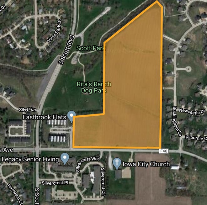 Allen Homes, Inc. is asking Iowa City P&Z to recommend rezoning a parcel off American Legion Road. Their plan is to build a mix of single- and multi-family residences as well as a firehouse.