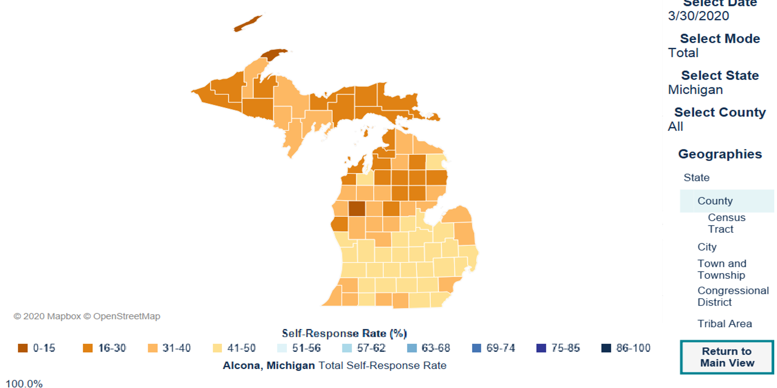 Michigan census response outpaces nation