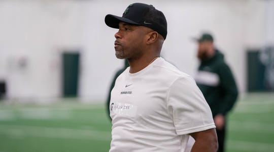Courtney Hawkins is embarking on a new career as wide receivers coach at Michigan Stae.