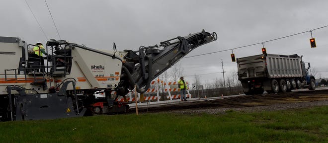 After four years of delays, the paving of two miles of O’Neill and Enterprise drives in the Newark Industrial Park finally began on April Fools Day 2020.