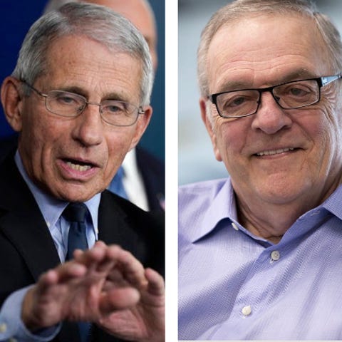 Anthony Fauci (left) and Donnie Walsh played baske