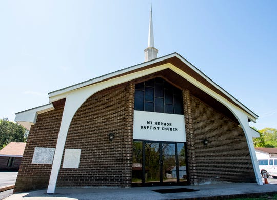 Mount Hermon Baptist Church in Lanett, Ala., on Thursday April 2, 2020.  Several members of the church have become infected by the coronavirus.