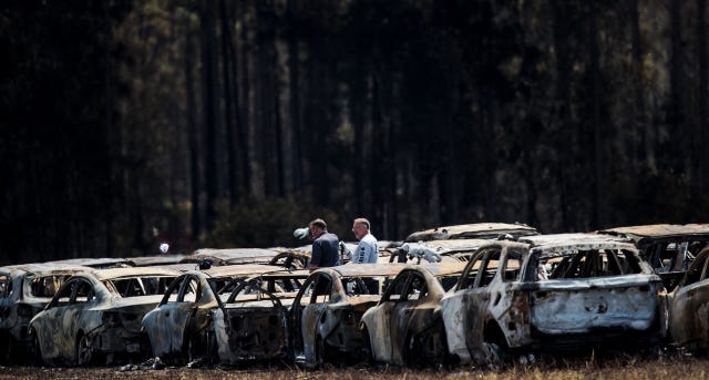 Aftermath Of Fire Near Rsw Airport That Destroyed Or Damaged More Than 3000 Rental Vehicles