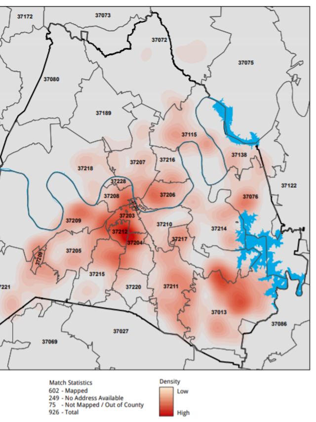 Covid 19 Heat Map In Nashville See How The Cases Break Down By Zip Code