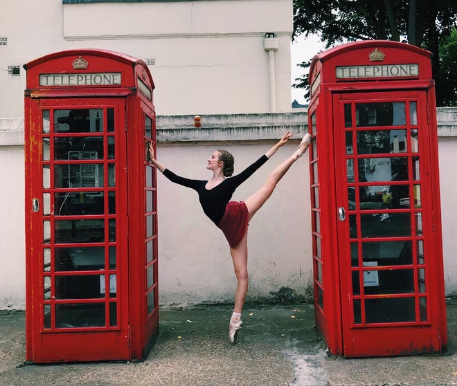 Hannah Bottarel, a ballerina, while studying in London.