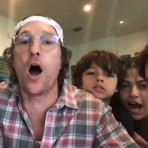 Matthew McConaughey and his family played virtual 
