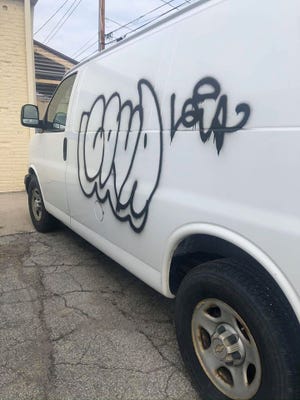 Racist graffiti was written on one of Main Oriental Market's food service trucks related to the spread of COVID-19.