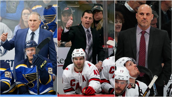 All former Flyers, Craig Berube of the St. Louis Blues, Rod Brind'Amour of the Carolina Hurricanes and Rick Tocchet, of the Arizona Coyotes, are three of the top coaches in the NHL.