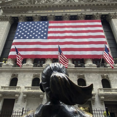 A view of the New York Stock Exchange on April 9.