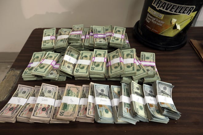 Following the arrest of major drug dealer Dwight Taylor in 2020, Muskingum County is expecting to collect more than $3 million from seizures and forfeitures. Cash, such as what's pictured here, as well as proceeds from his assets, were placed into a law enforcement trust fund. Each year, a certain amount of that money is then allocated for drug education and prevention programming in Muskingum County.