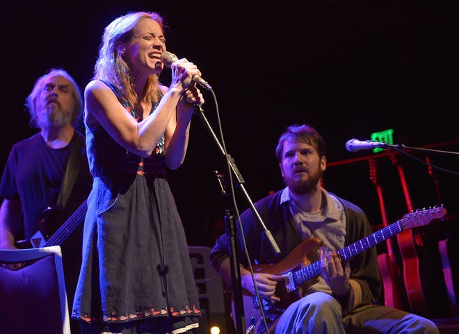 Fiona Apple and Blake Mills perform at El Rey Theatre on Sept. 18, 2014 in Los Angeles, California.