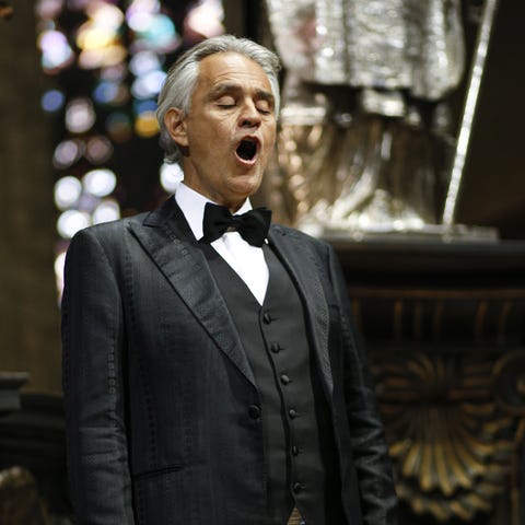 Andrea Bocelli performs his Easter concert at the 