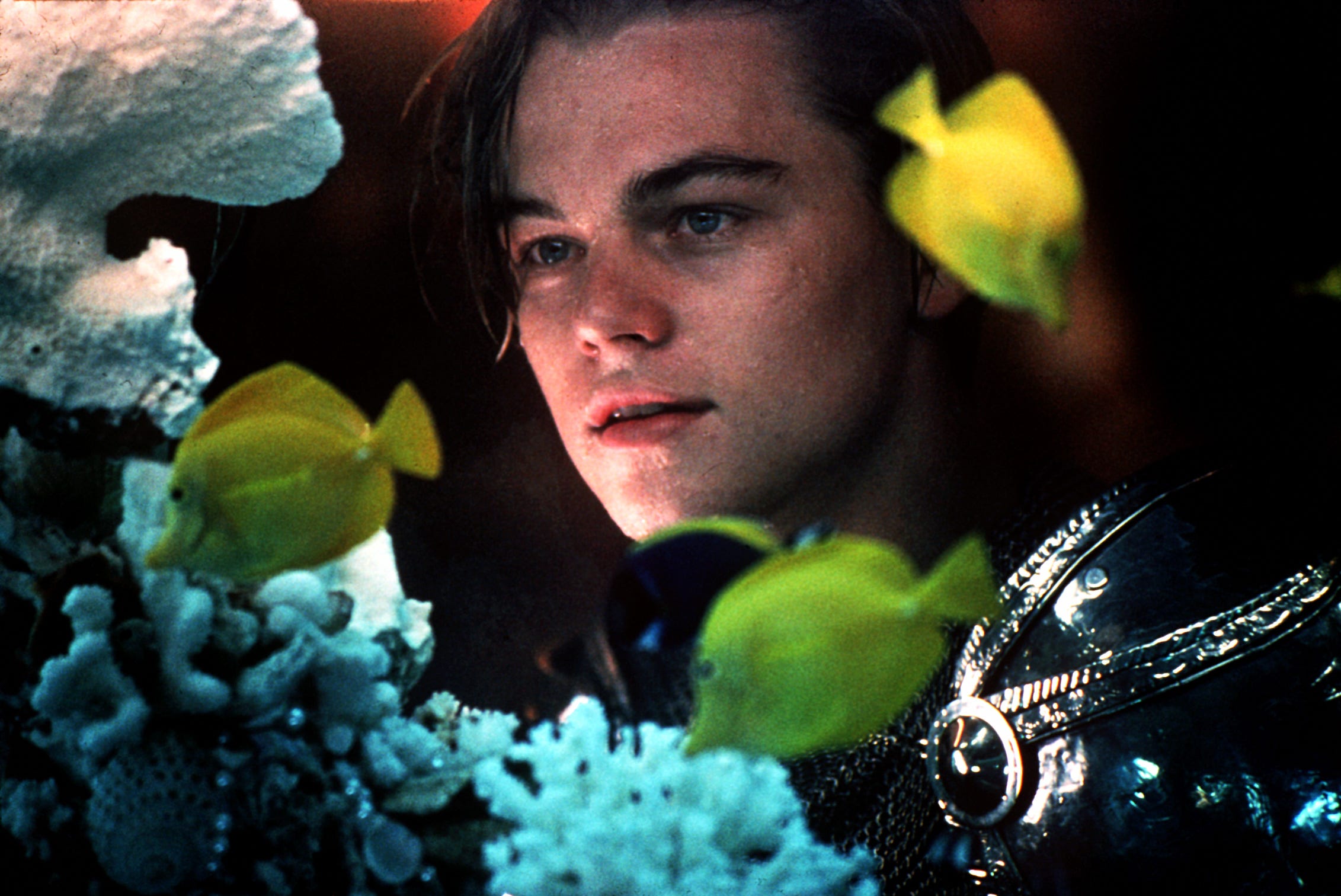 Leonardo DiCaprio plays one half of the tragic lovebirds in Baz Luhrmann's "Romeo + Juliet."