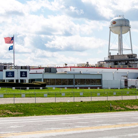 A Tyson Foods processing plant is seen, Tuesday, A