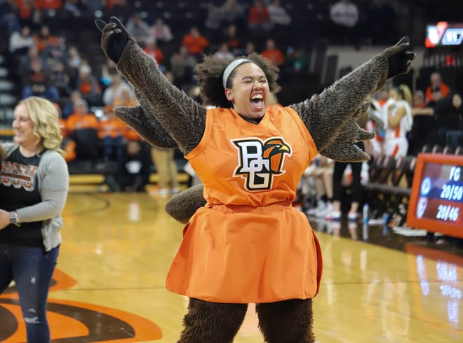 Bowling Green State University junior and Clear Fork alum Morgan Orr spent her winter semester as Frieda the Falcon, the mascot for the BGSU Falcons.