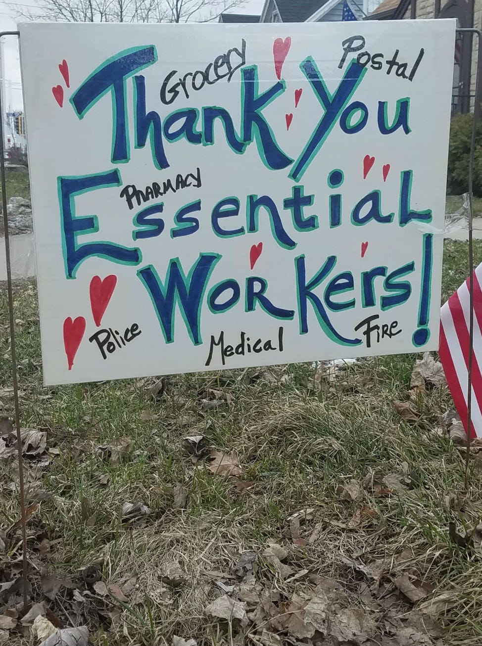 A reader submitted a photo of a sign near the 100 block of East Allouez Avenue in Allouez.
