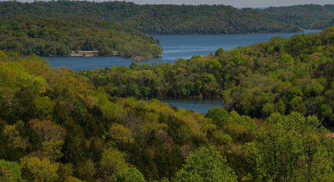 A view of Center Hill Lake from Cove Hollow Rd.  Wednesday, April 15, 2020 in Lancaster, Tenn. 