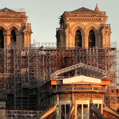 On April 15, 2019, Notre Dame Cathedral in Paris c