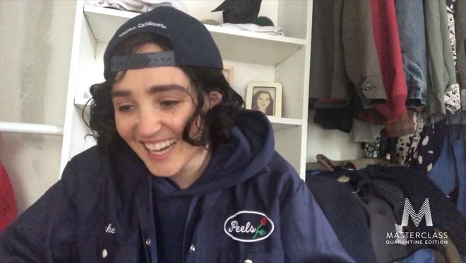 Chloe Fineman, a cast member on 'Saturday Night Live,' impersonates actor Timothee Chalamet in a parody commercial for "MasterClass: The Quarantine Edition" on the show's remote episode April 11. The piece was edited by Jack Klink, a Lafayette Jeff graduate.