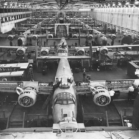 B24s under construction at Ford's Willow Run plant