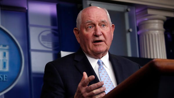 Agriculture Secretary Sonny Perdue speaks about th