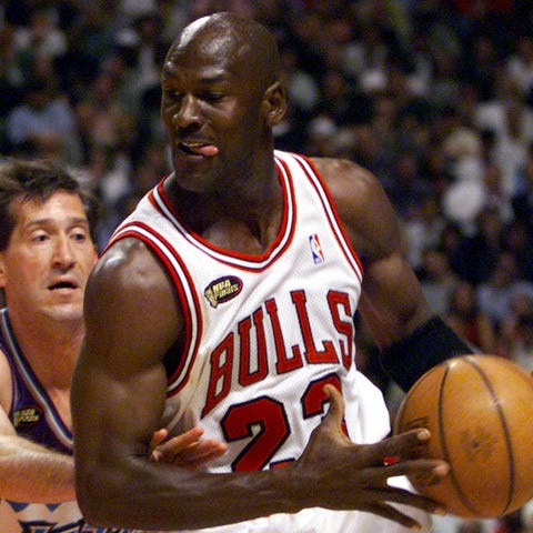 Michael Jordan during the 1998 NBA Finals.