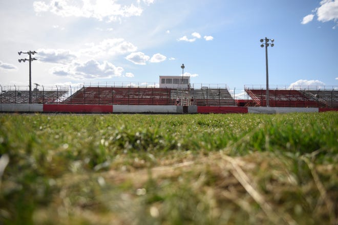Park Jefferson prepares for their Saturday race on Wednesday, April 22, 2020 on in North Sioux City, S.D. The track will practice social distancing while allowing 700 people to attend. 