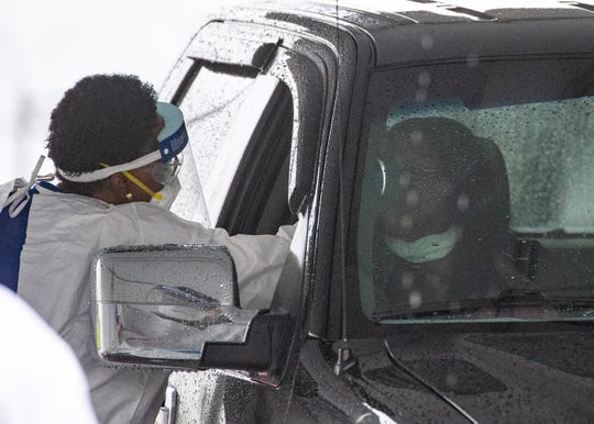 A testing site for COVID-19.