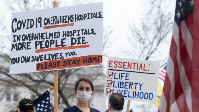 Coronavirus In Wisconsin Protesters At Capitol Criticize Restrictions