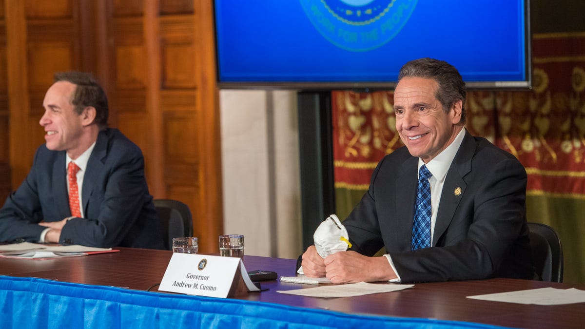 Andrew Cuomo reads letter from farmer who gave N95 mask to New York