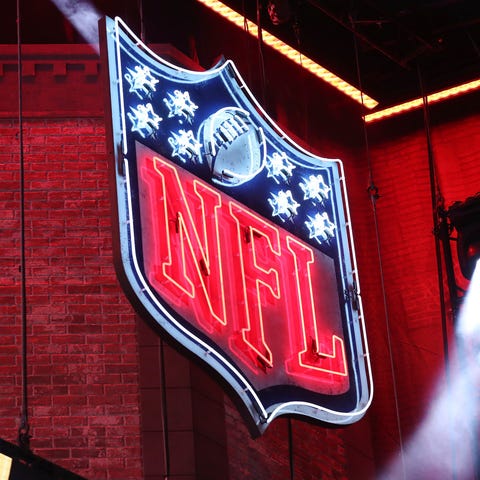 A general view of the NFL logo.