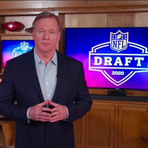 In this still image from video provided by the NFL